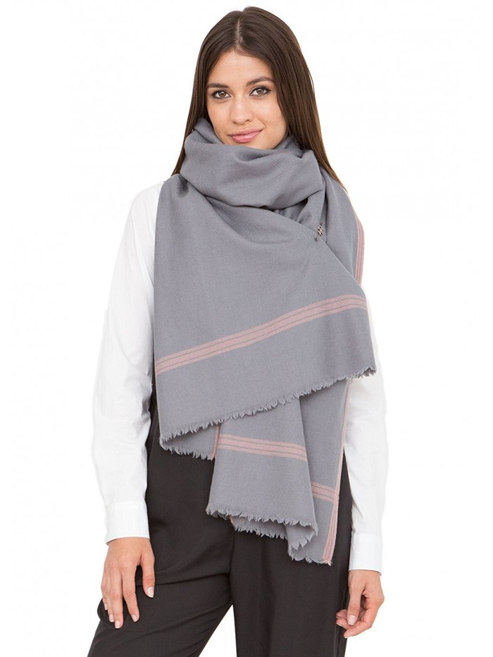 Soho Handwoven Merino Pashmina and Oversize Scarf - Gray - CK12MASOA9F