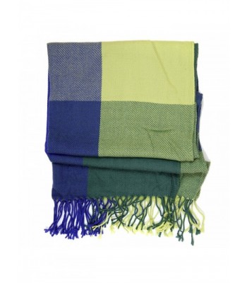 Bucasi Colorblock Green Plaid Scarf