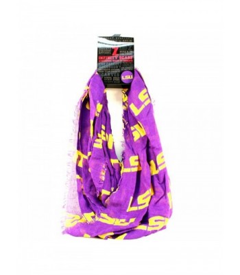 NCAA LSU Tigers Fringed Infinity Scarf - CH129M40HOP