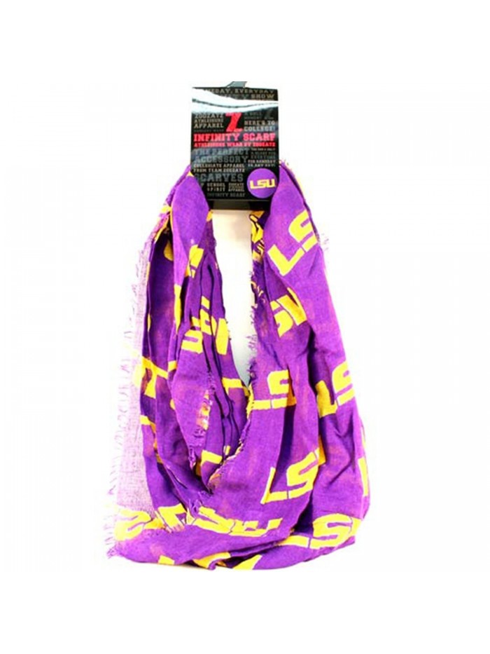 NCAA LSU Tigers Fringed Infinity Scarf - CH129M40HOP