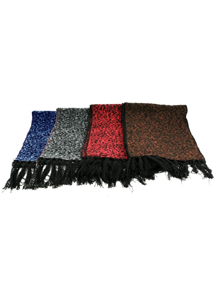 Women Winter Fashion Scarves Muffler With Tassles SF101 - Red - C011BBZ70NZ