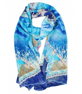 Elegna 100% Luxurious Silk Scarf Van Gogh Famous Painted Scarves - Underwater World - CR182AC58WU