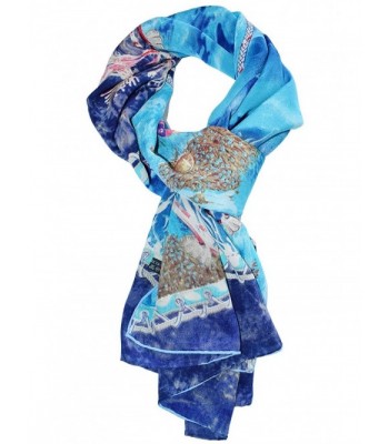 Elegna Luxurious Painted Scarves Underwater