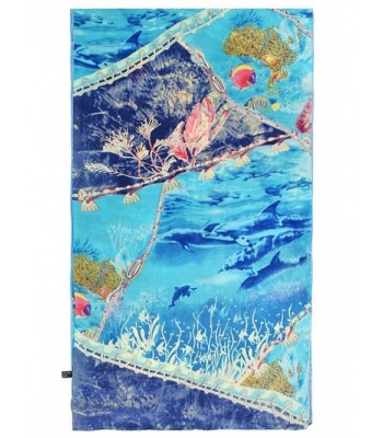 Elegna Luxurious Painted Scarves Underwater in Wraps & Pashminas