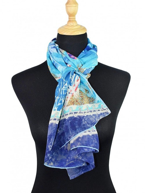 100% Luxurious Silk Scarf Van Gogh Famous Painted Scarves - Underwater ...