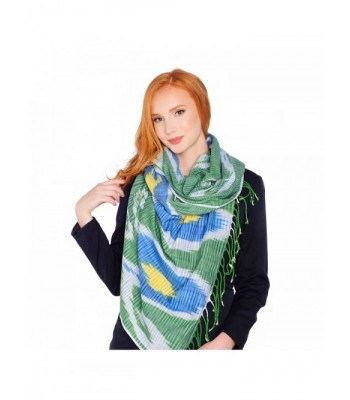 12 colors Soft Large 100% Cotton Scarf Shawl for Women by Barno Fashion - Green Spring - C9183NATU0C