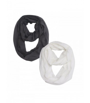 Women Soft Lace Infinity Scarf - 13 - CQ188QI8NUM