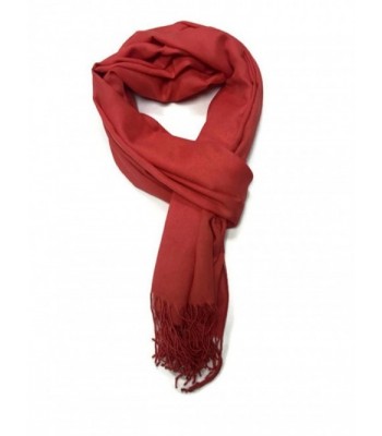 Pashmina scarf- Women's Shawl or Wrap- Women's Fashion- for Her- Seasonal Wear - Vermilion - CE12BXBM9AT