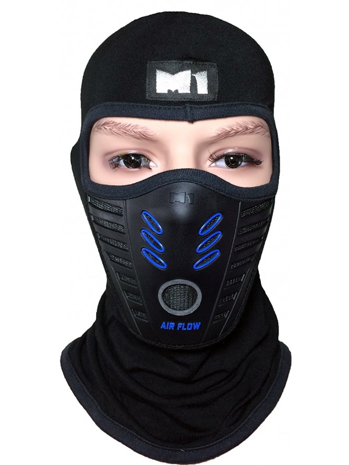 M1 Full Face Cover Balaclava Protection Filter Rubber Mask (BALA-FILT-RUBB-BKBL) - C112G8PL28L