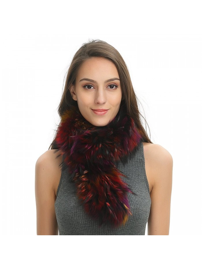 Ferand Cozy Winter Warm Real Raccoon Fur Scarf for Women - Multicoloured - CZ187GXLATR