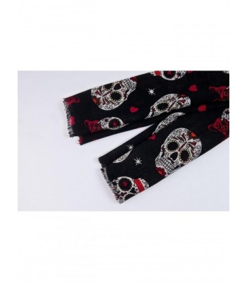 Roswear Womens Sugar Skull Print in Fashion Scarves