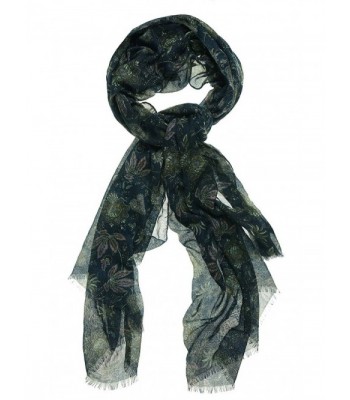 Cejon Women's Multi Paisley Print Oversized Scarf - Navy - CK126H0ULTN