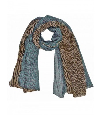 Chiffon Animal Print Sheer Scarf - Brown - CE1193CIO3D