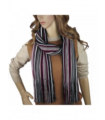 Debra Weitzner Knitted Winter Scarf- Mens Womens- Colorful Knit Striped Scarf - Striped 06 - CU185QDWR4W