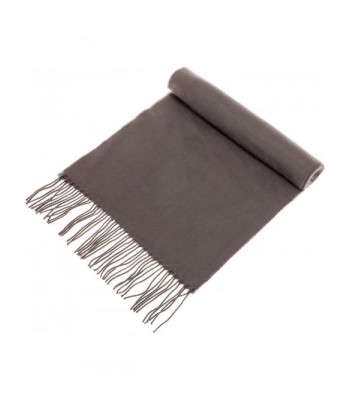 Super Soft 12" x 64.5" Cashmere Scarf w/ Gift Box - Dark Gray - CM185WHZ32X