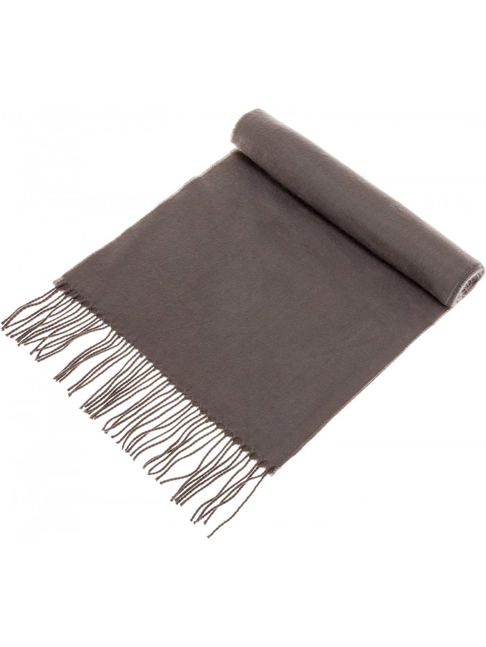 Super Soft 12" x 64.5" Cashmere Scarf w/ Gift Box - Dark Gray - CM185WHZ32X