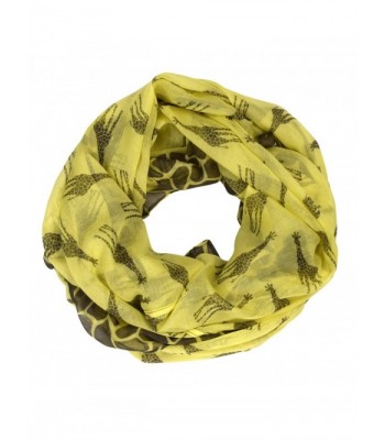 Peach Couture Retro Neon Animal Print Infinity Loop Scarf - Light Yellow - CM1862R36EW