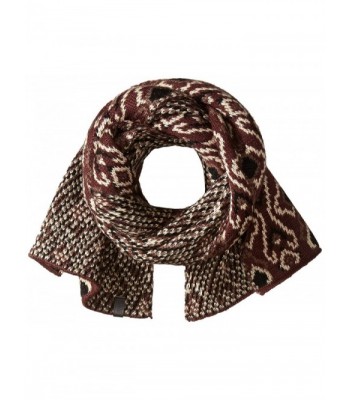 Marc New York Women's Brooklyn Printed Jacquard Oblong Scarf - Merlot/Multi - CD1288W4STR