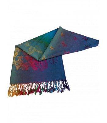 Turquoise Butterfly Pashmina CJ Apparel in Fashion Scarves