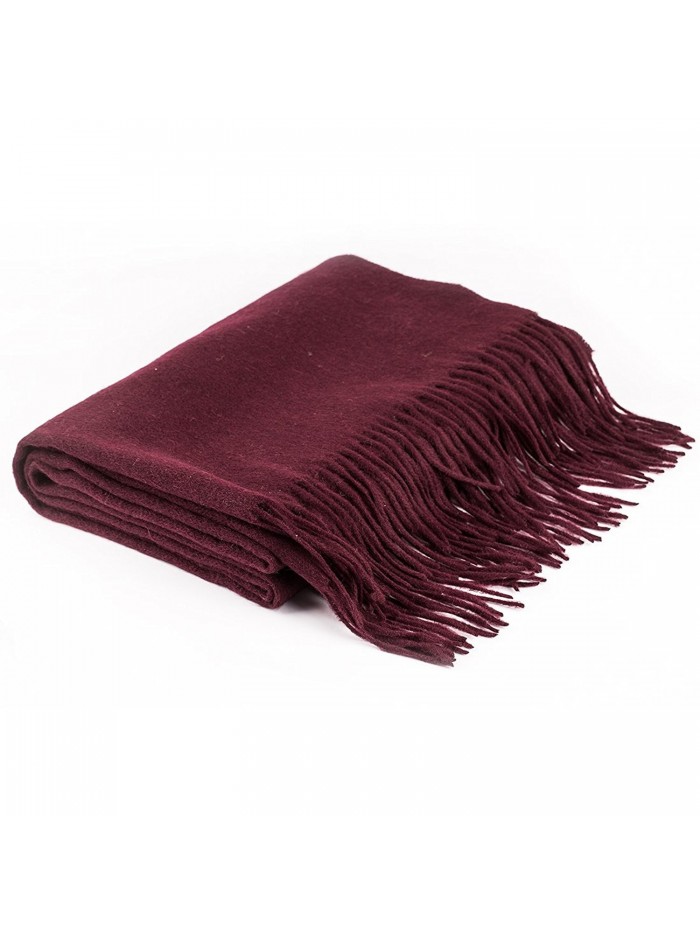 Sanphy Super Soft Scarf 23% Virgin Wool Scarves Warm Long Fashion Scarf - Dark Purple - C61802EET4M