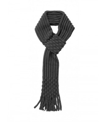 Knit Pull Thru Scarf - Charcoal - C318722E4SH