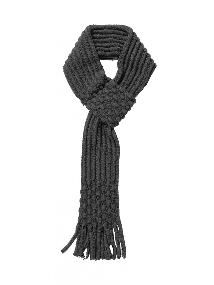 Knit Pull Thru Scarf - Charcoal - C318722E4SH