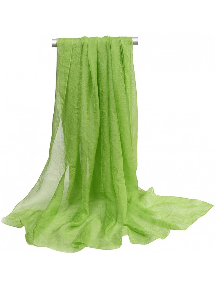 Ouye Women's Soft Chiffon Scarves - Grass Green - CC183YYSWTE