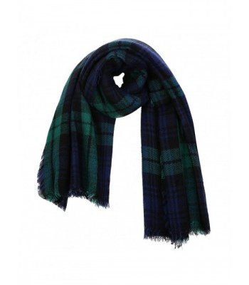 Zuozee Scottish Pashmina Christmas Pictures - Navy & Green - CI186G882T2