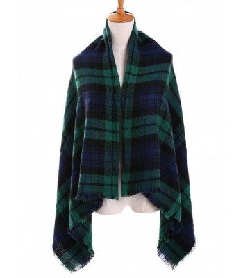 Scottish Pashmina Christmas Pictures - Navy & Green - CI186G882T2