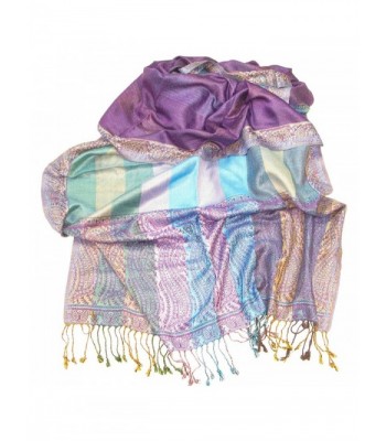 Lovarzi Womens Purple Paisley Pashmina in Fashion Scarves