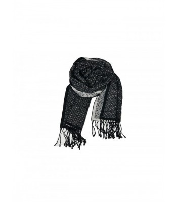 High Style 100% Brushed Pure Silk Men and Women Scarfs (Various Colors and Designs) - Charcoal/White - CO11OY6MRSL