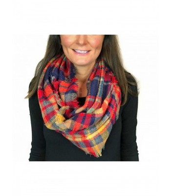 Plaid Infinity Blanket Scarf by Endless Envy - Harvest Plaid - C5187AANTUD