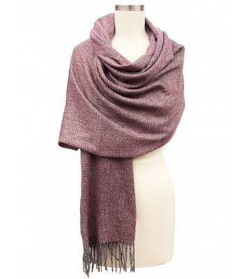 Vera Womens Oversized Mareld Scarf Cashmere Feel Made In Italy - Dark Red - C71883XSDY6