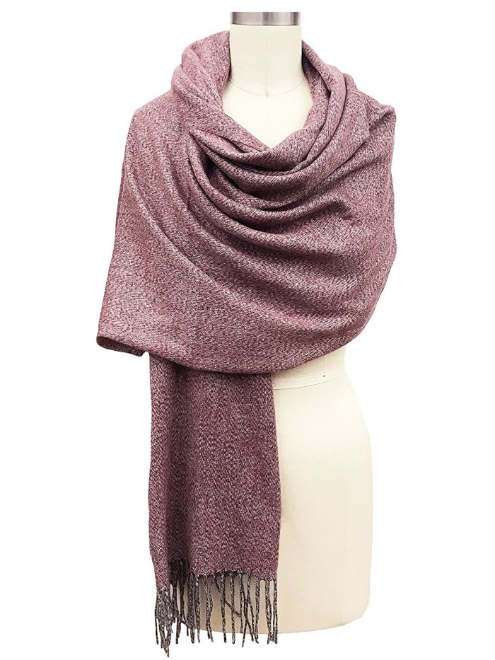 Womens Oversized Mareld Scarf Cashmere Feel Made In Italy - Dark Red ...