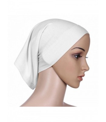 tallahassee Women's Cotton Islamic Muslim Underscarf Hijab Headwrap Bonnet - White - CX12J2D09BR