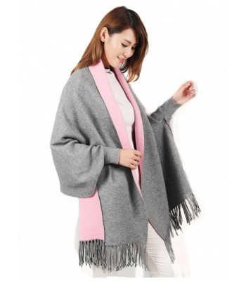 Stylish Blanket Sleeves Pashmina Reversible in Wraps & Pashminas