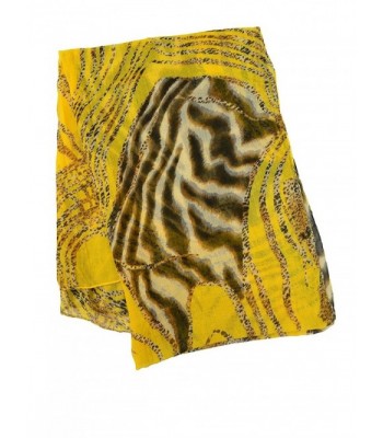 Cozzy Land Leopard Scarf Yellow 76 inches
