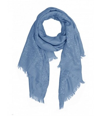 Ayurvastram Soft Viscose and Cotton Scarves - Blue Texture with Sequins - CP129R4D4LD