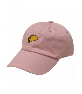 City Hunter C104 Taco Emoji Cotton Baseball Cap Dad Hats 15 Colors - Pink - CG12JQZ94NZ