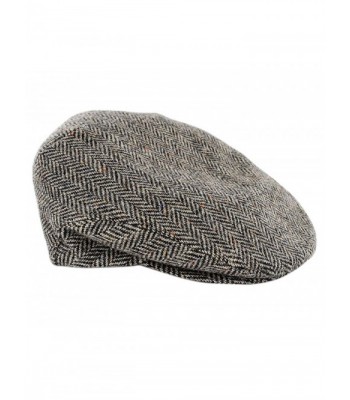 Mucros Weaver Trinity Tweed Flat Cap-Herringbone - CE12NTK2HZ3