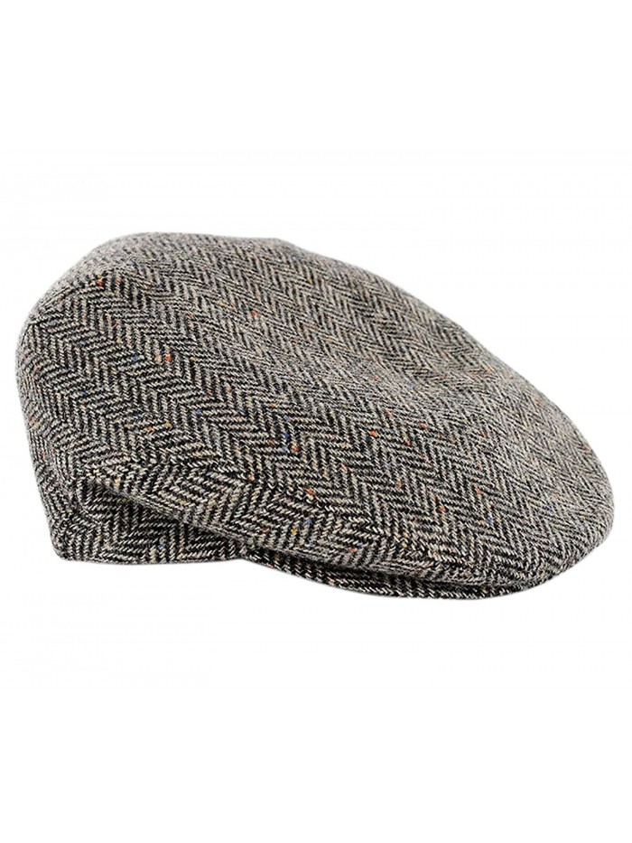 Mucros Weaver Trinity Tweed Flat Cap-Herringbone - CE12NTK2HZ3