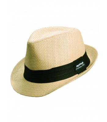 Panama Jack Men's Matte Toyo Fedora - Sand - C611LO2K4VP