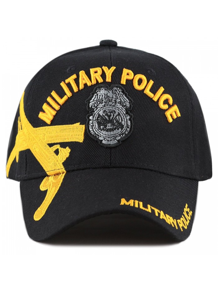 The Hat Depot Official Licensed Military Police Crossed Pistols Embroidered Cap - Black W/ Badge - CC186W0LOMZ