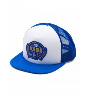 Vans Men's Cold One Snapback Trucker Hat Cap - White/Victoria Blue - C112LVL10VB