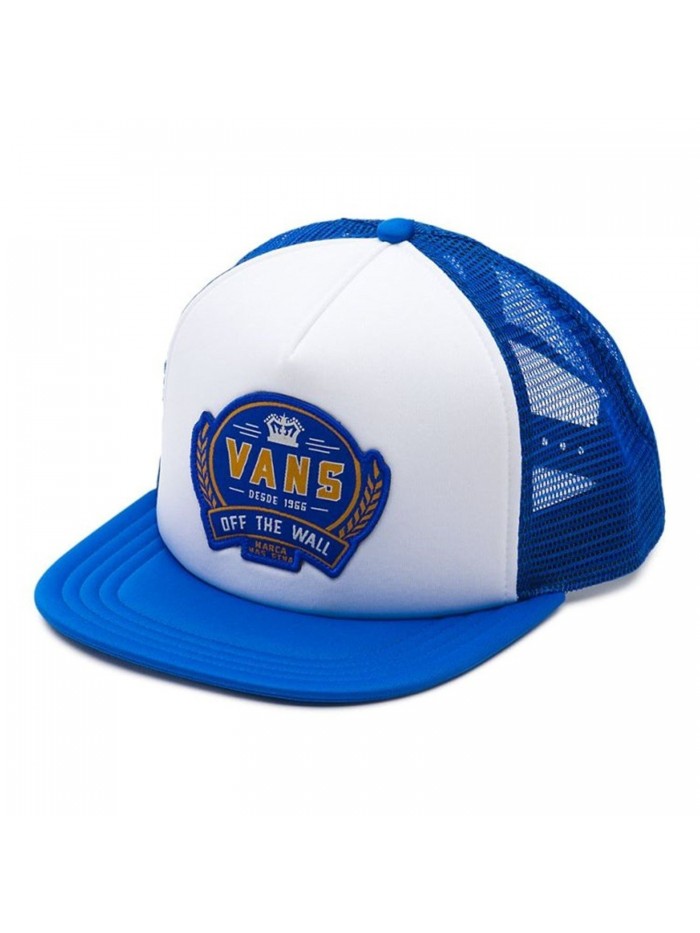Vans Men's Cold One Snapback Trucker Hat Cap - White/Victoria Blue - C112LVL10VB