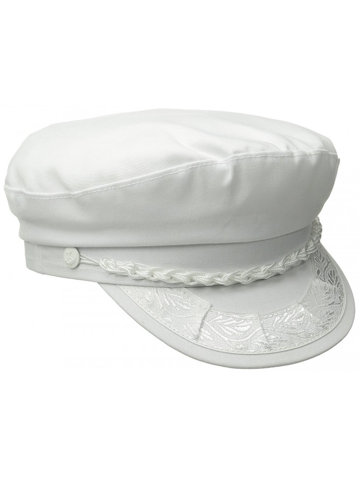 Aegean Unisex Cotton Greek Fisherman's Cap - White - CF11NT6N6WX