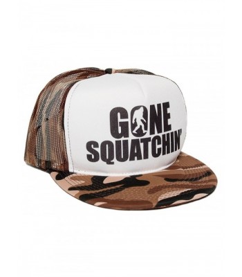 Gone Squatchin' Unisex-Adult One-size Trucker Hat Camo/White - CF11HM9A8WD