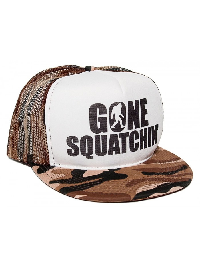 Gone Squatchin' Unisex-Adult One-size Trucker Hat Camo/White - CF11HM9A8WD