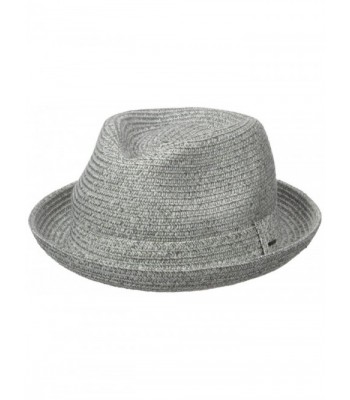 Bailey of Hollywood Men's Billy Braided Fedora Trilby Hat - Alloy - C312O23N8R9