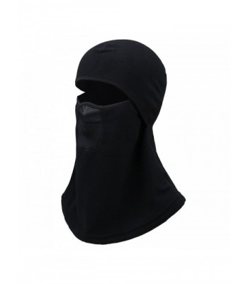 Men & Women Balaclava Ski Mask- Winter Fleece Thermal Balaclava face mask Black One Size - CW12ODUR75D